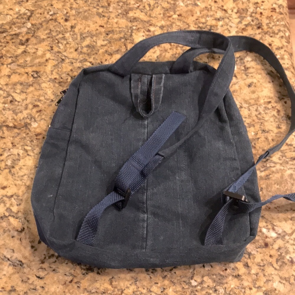 Denim backpack purse - Picture 3 of 5